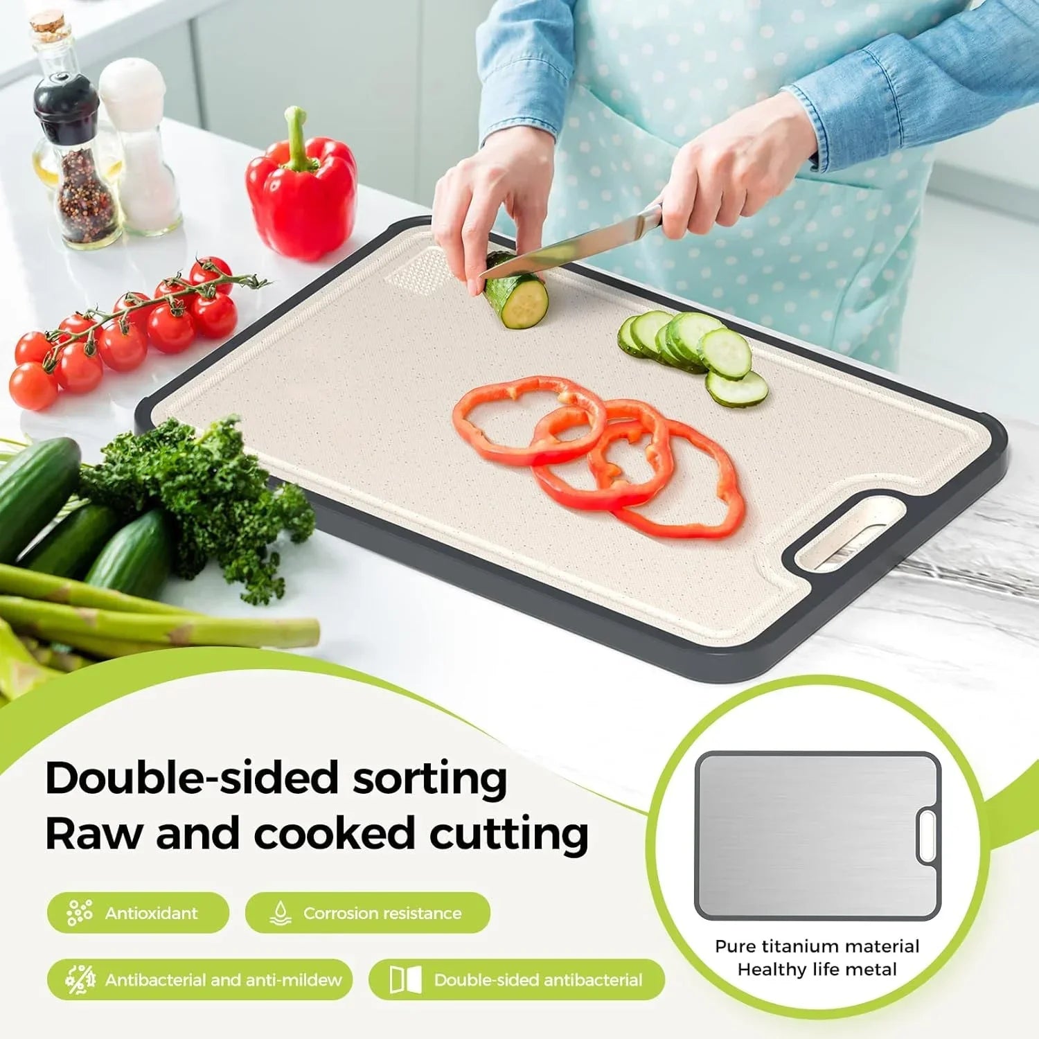 Kitchen Cutting Board Double Sided