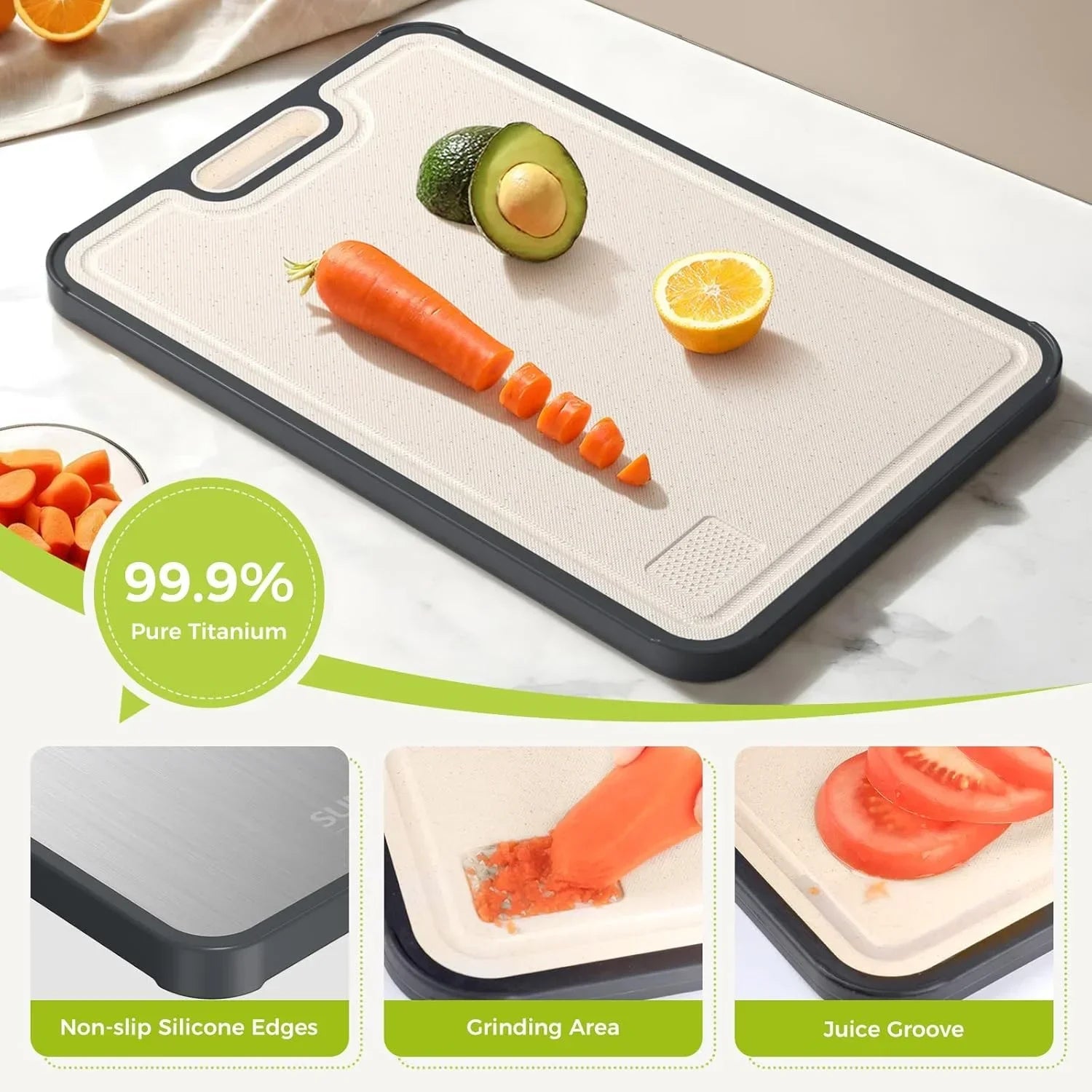 Kitchen Cutting Board Double Sided