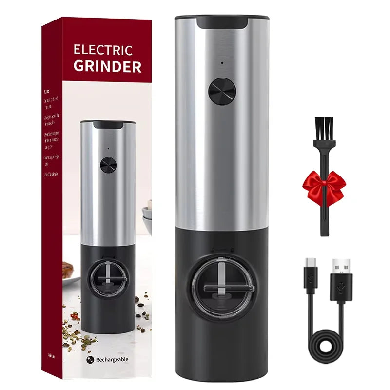 Electric Salt and Pepper Grinder Set With Led Light