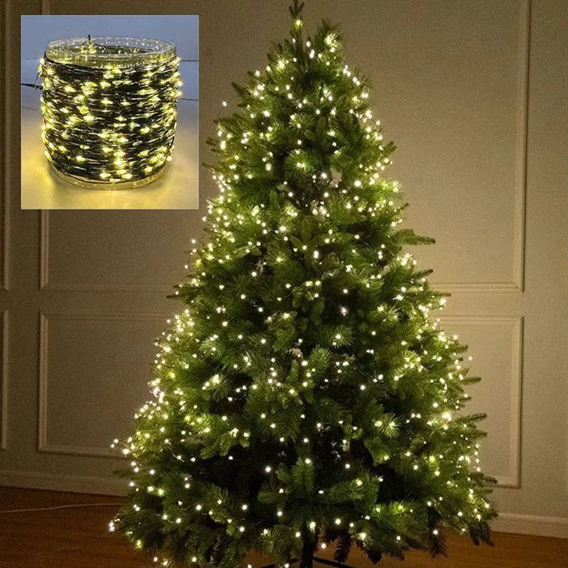 5-30M LED String Lights White Garland for Christmas