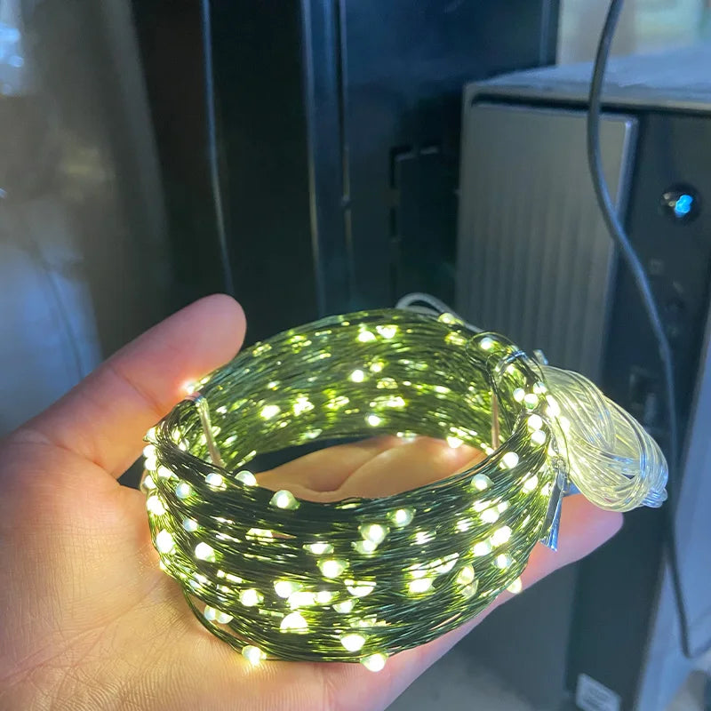 5-30M LED String Lights White Garland for Christmas