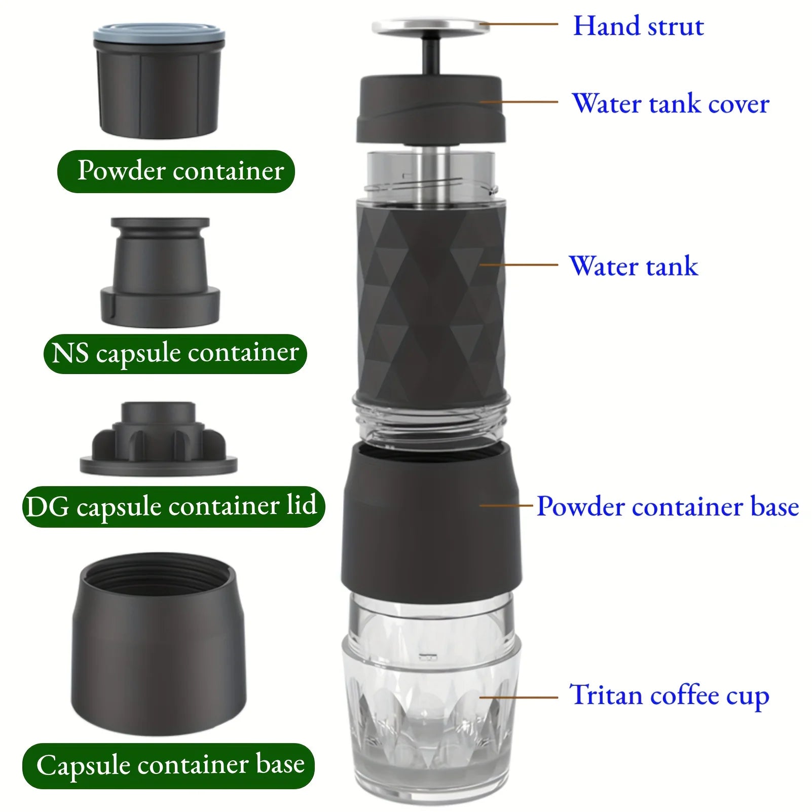 3 In1 Portable Coffee Machine Hot/Cold Water